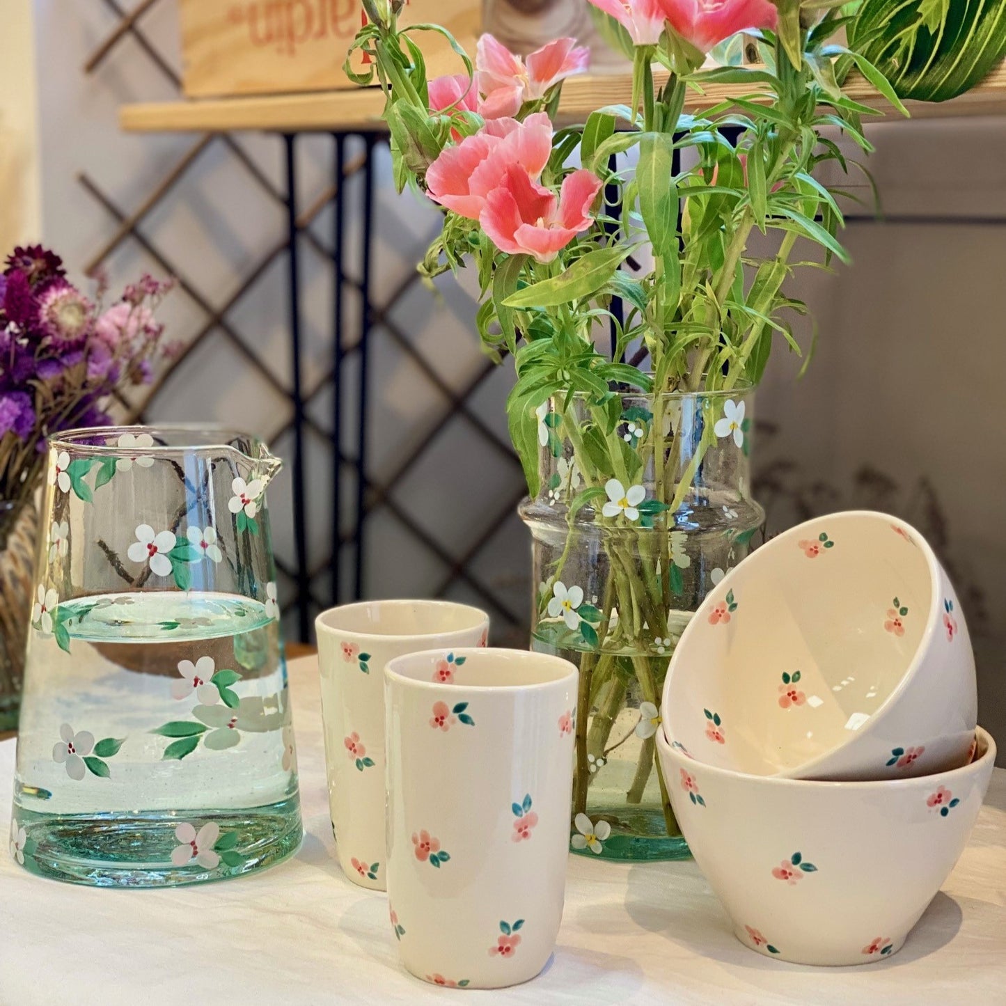 Vase Cottage Verre Blanc