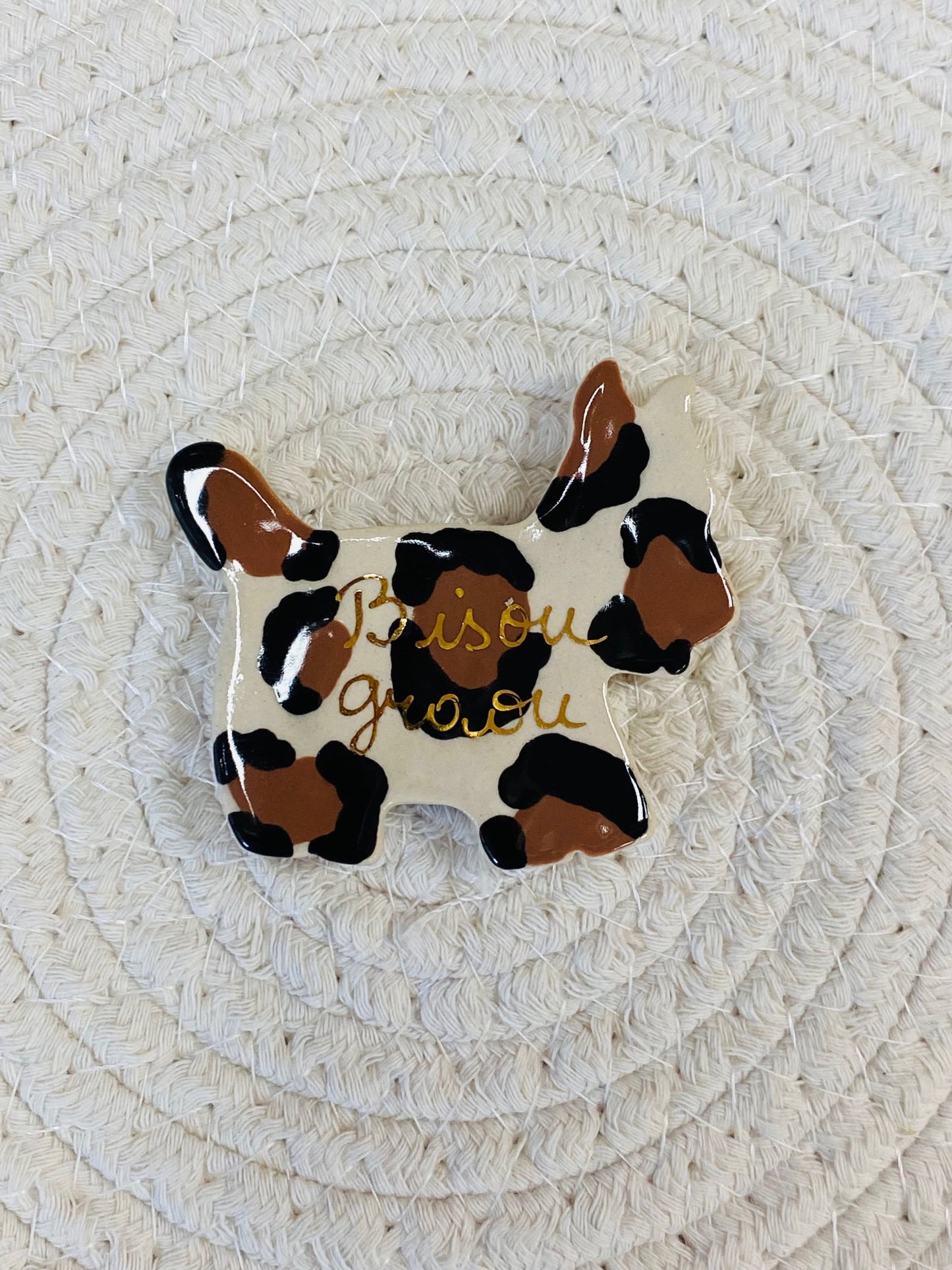 Aimant Chien Léopard - Bisou Graou