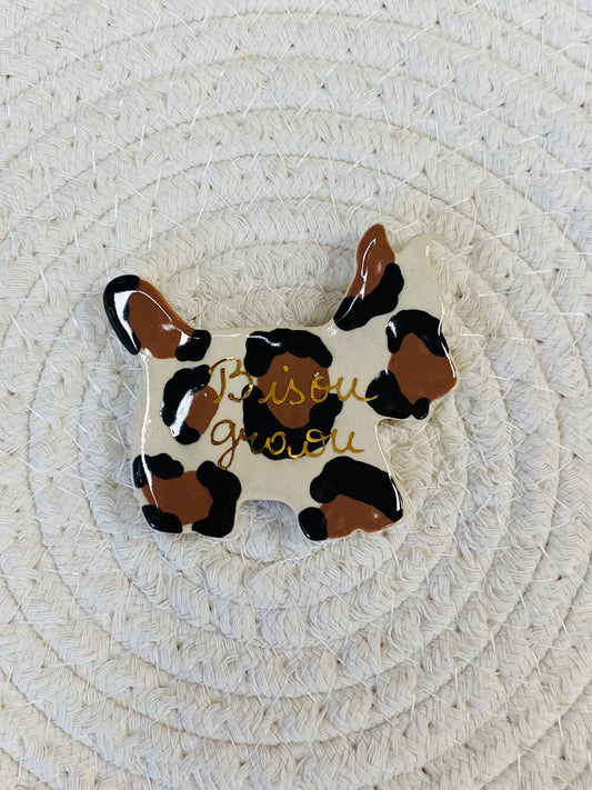 Aimant Chien Léopard - Bisou Graou