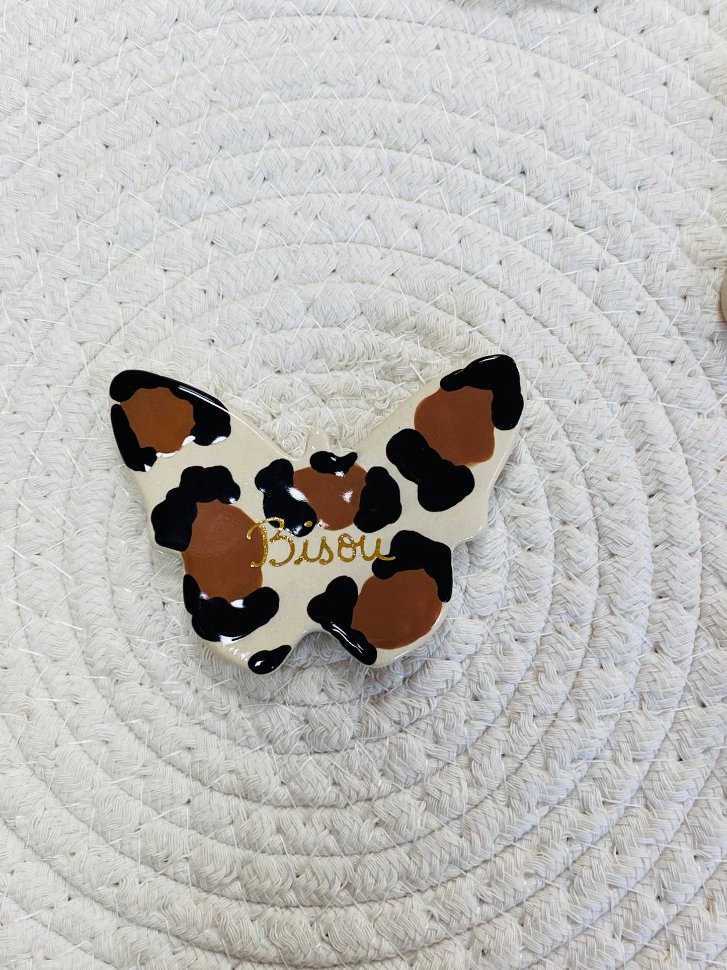 Aimant Papillon Léopard - Bisou