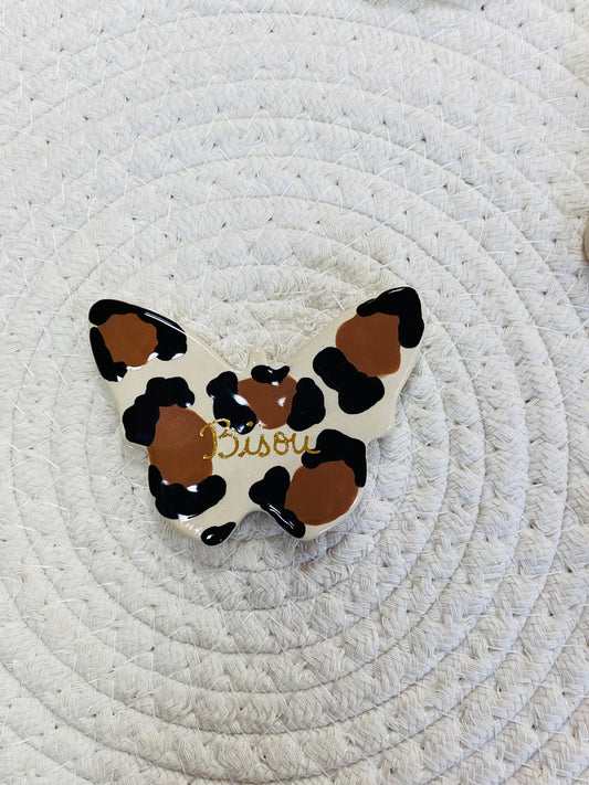 Aimant Papillon Léopard - Bisou