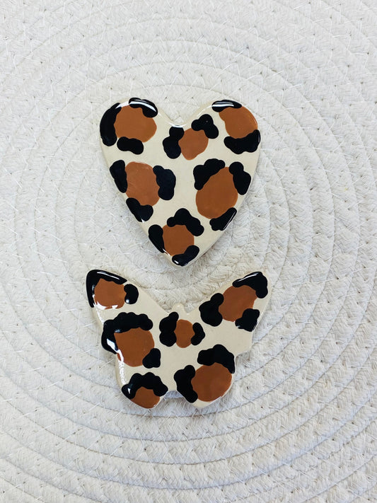 Aimant Coeur Léopard