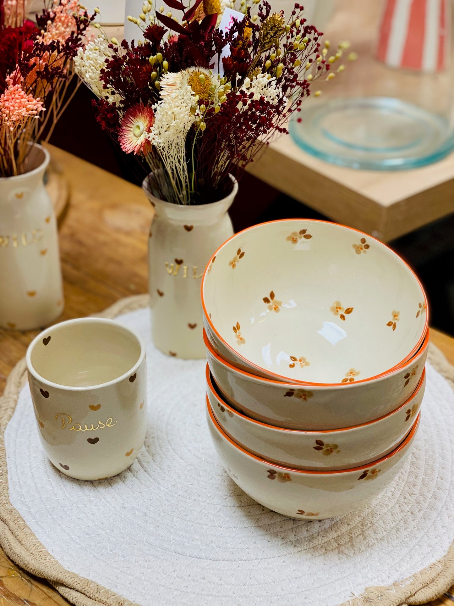 Bol Fleurs Cottage sable